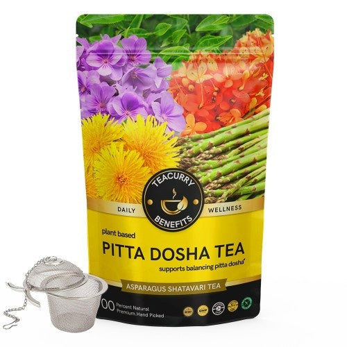 Teacurry Pitta Dosha Tea Pouch with Infuser