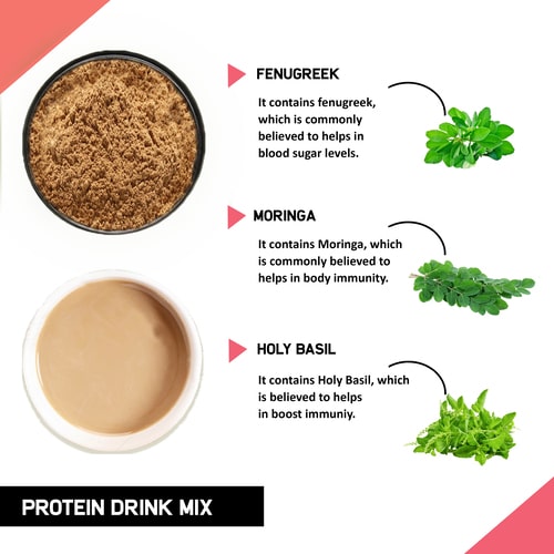 Justvedic Plant Based Protein Drink Mix - ingridents