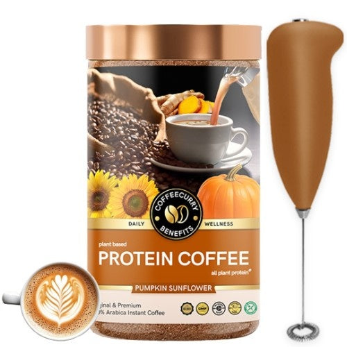 Coffeecurry Protein Coffee with Frother