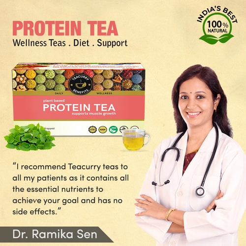 Teacurry Protein Tea recommended by Dr. Ramika Sen