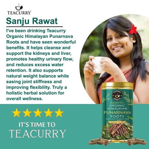 Teacurry Organic Himalayan Punarnava Roots Testimonial 