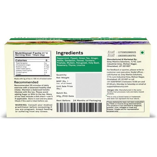 Teacurry Quit Smoking Tea Back Image