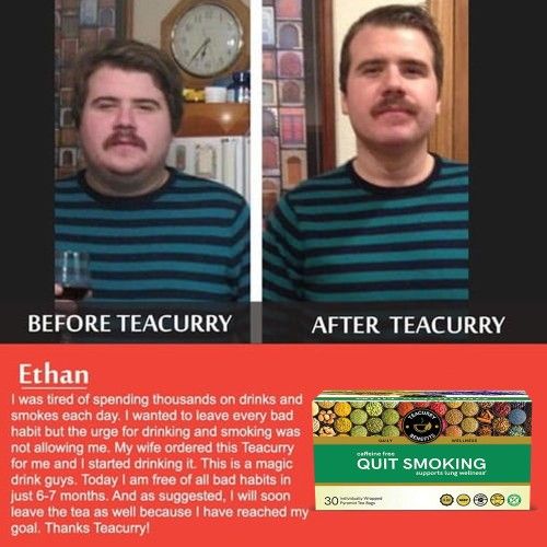 Teacurry Quit Smoking Tea Before and After
