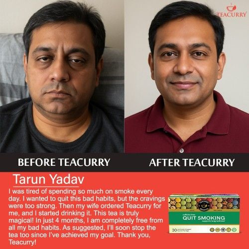 Teacurry Quit Smoking Tea Before and After