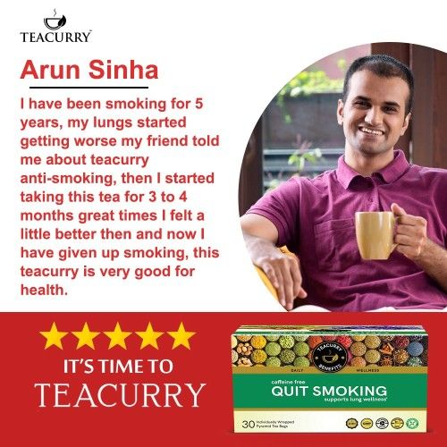 Teacurry Quit Smoking Tea Testimonial Image