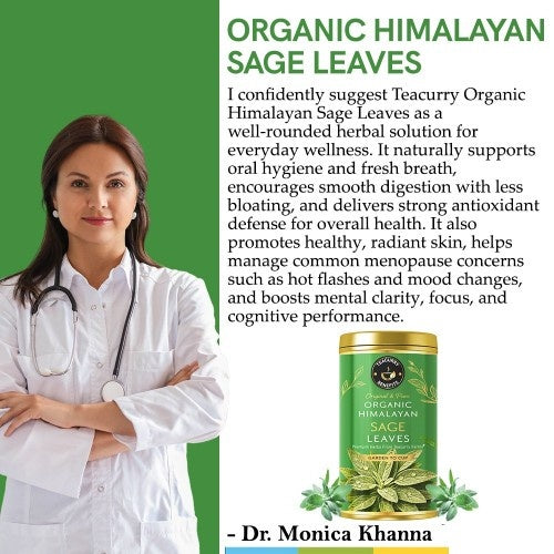 Dr. Monica Khanna Recommends Teacurry Organic Himalayan Sage Leaves