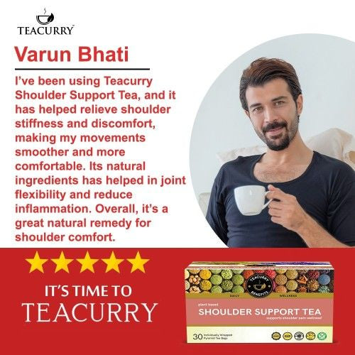 Teacurry Shoulder Support Tea Testimonial Image