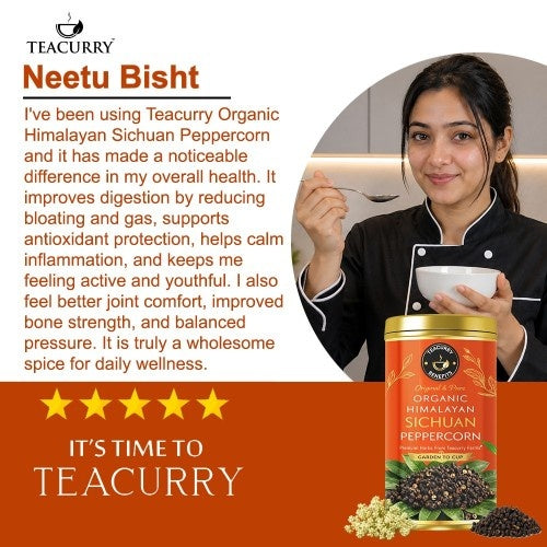 Testimonial review of Teacurry Organic Himalayan Sichuan Peppercorn