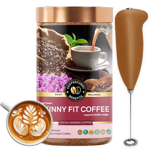 Teacurry skinny fit coffee with frother