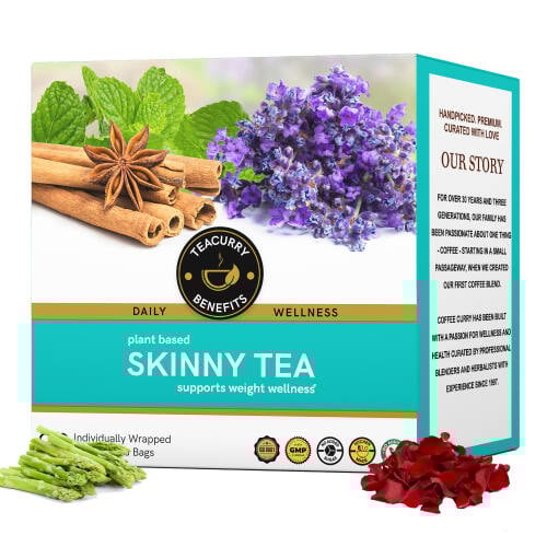 Skinny Tea - Natural Weight Loss and Slimming Tea - Achieve Skinny Fit Figure