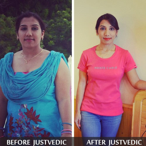 justvedic Slimming Drink Mix before after