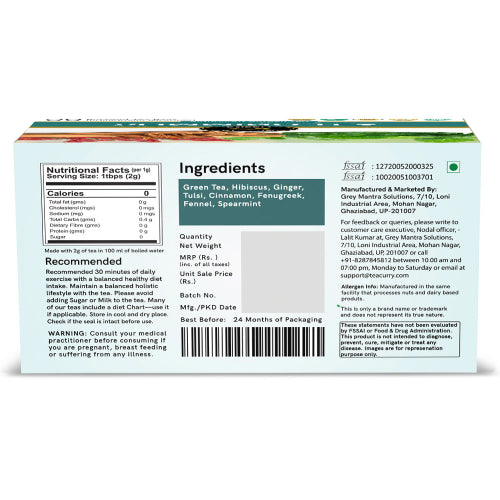 Teacurry Slimming Tea Back Image