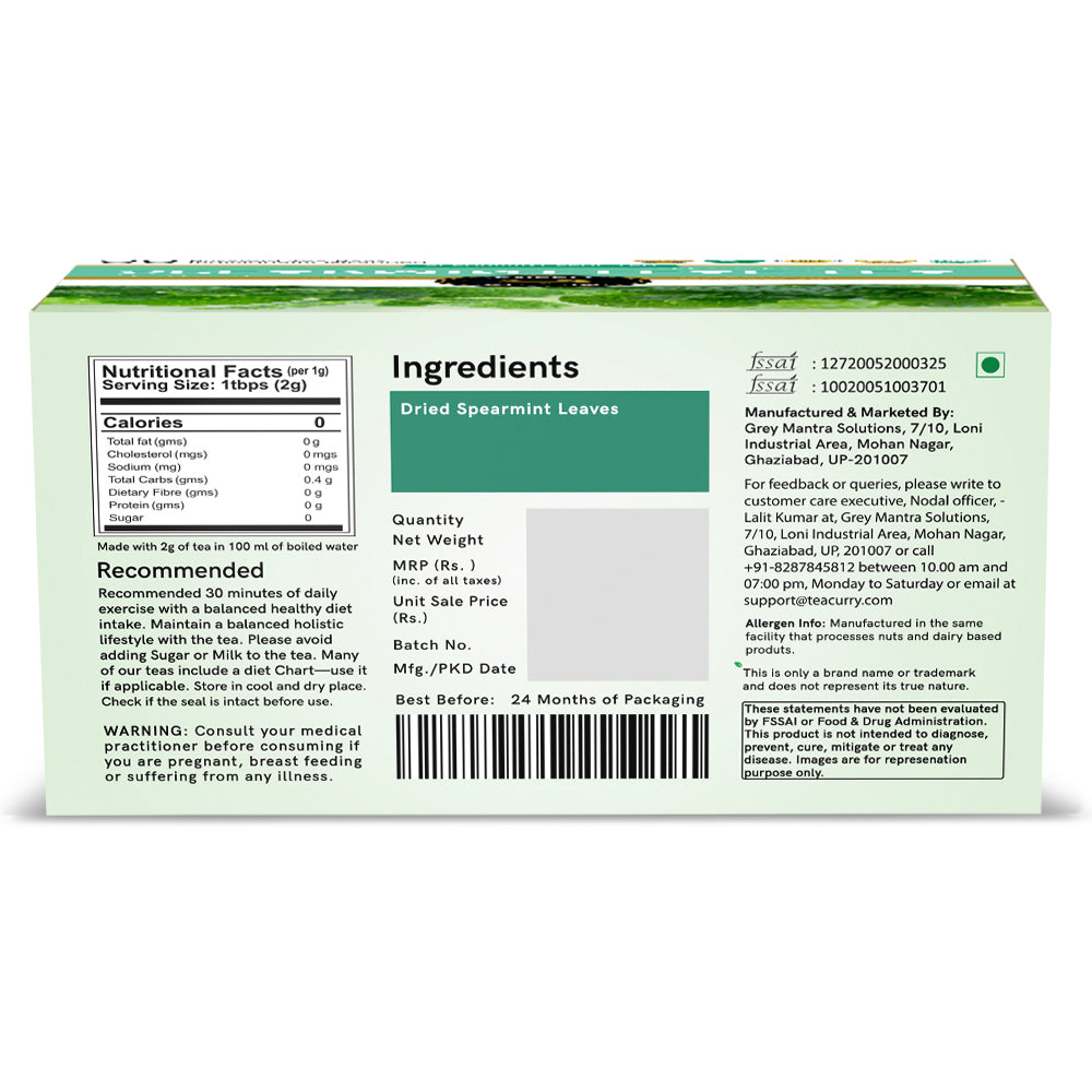 Spearmint Tea - Helps with Facial Hair, Hormonal Imbalance, Acne