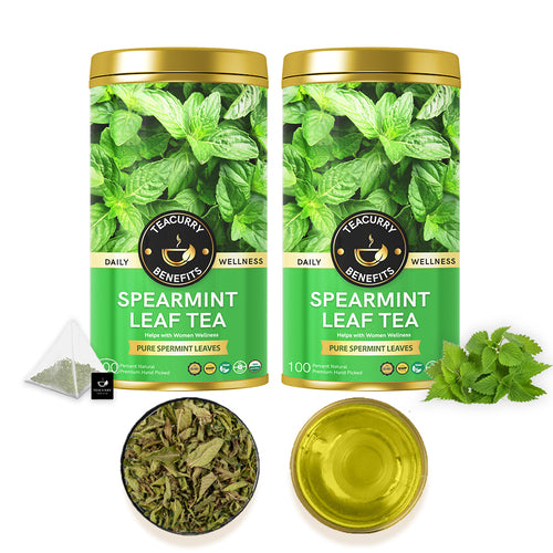Teacurry Spearmint Leaf Tea Tin Can Pack Of 2
