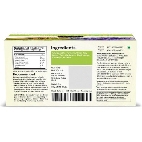 Teacurry Stomach Ease Tea Back Image