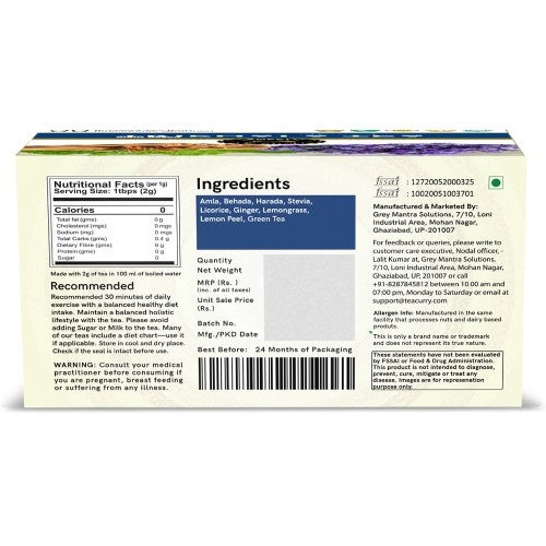 Teacurry Triphala Tea Back Image