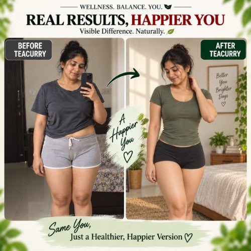 Testimonial Before After Results of Teacurry Thigh Fat Burn Tea