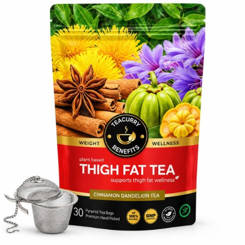 Teacurry Thigh Fat Burn Tea Pouch with Infuser 