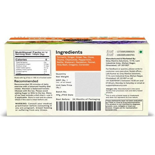 Teacurry UTI Support Tea Back Image