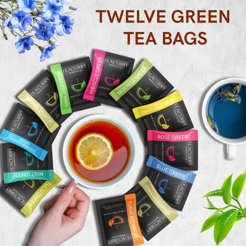 Teacurry Assorted green Sampler Tea Bags