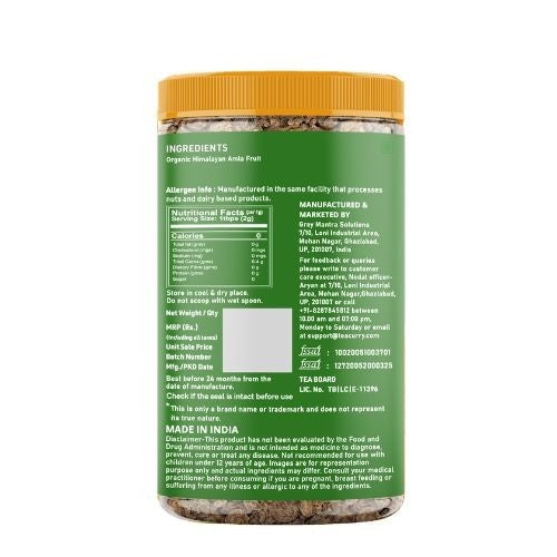 Teacurry Organic Himalayan Amla Fruit Back Image 