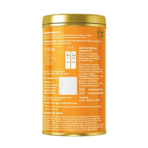 Teacurry Kesar Elaichi Chai Back Image