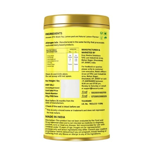 Teacurry Lemon Chai Back Image