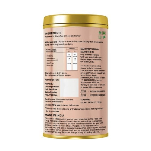Teacurry Chocolate Chai Back Image 