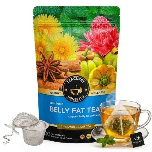 Teacurry Belly Fat Tea Pouch with Infuser 
