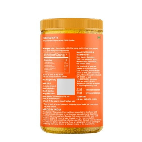 Teacurry Organic Himalayan Yellow Chilli Powder Back Image 