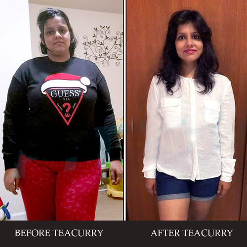 Teacurry - Weight Management Tea - Before / After - tea for slimming - tea to drink to lose weight