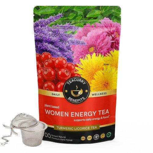 Teacurry Women Energy Tea Pouch with Infuser