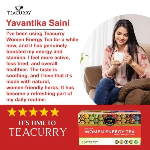 Teacurry Women Energy Tea Testimonial Image