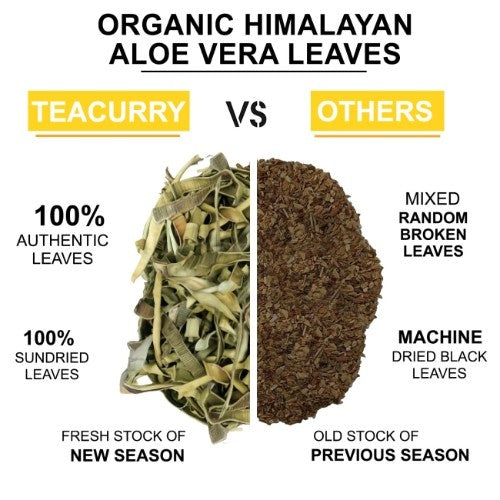 Teacurry Organic Himalayan Aloe Vera Leaves vs Others