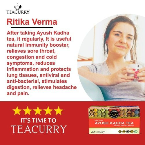 Teacurry Ayush kadha Tea Testimonial Image