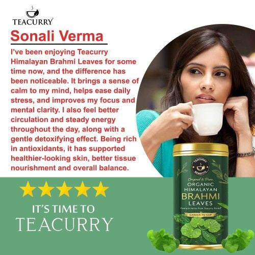 Teacurry Organic Himalayan Brahmi Leaves Testimonial Image