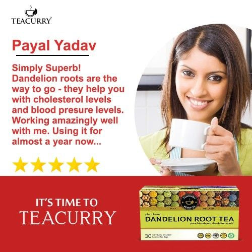 Teacurry Dandelion Root Tea Testimonial Image