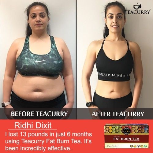 Teacurry Fat Burn Tea Before and After