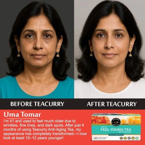 Teacurry Feel Young Tea Before and After