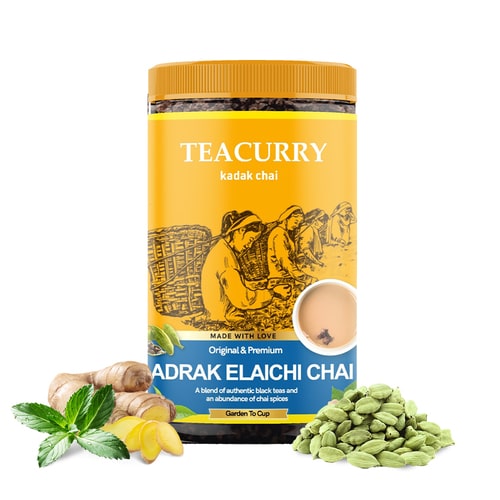 Teacurry Adrak Elaichi Chai - cardamom and ginger tea - elaichi and ginger tea