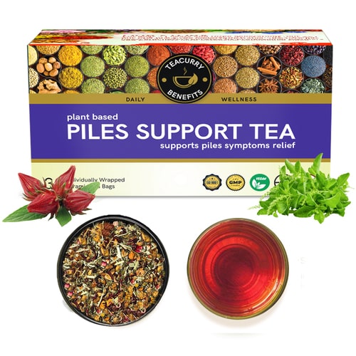 Piles Support Tea - Fast Relief Bavasir, Haemorrhoid Support Tea for Piles, Improve Digestion and Relief from Constipation