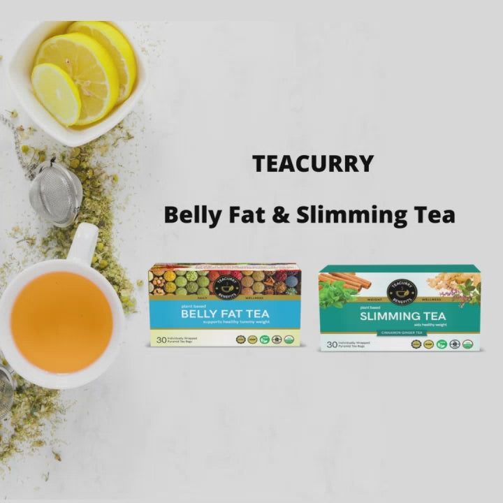 Teacurry Belly Fat and Slimming Tea - belly weight loss tea - best tea for weight loss and belly fat