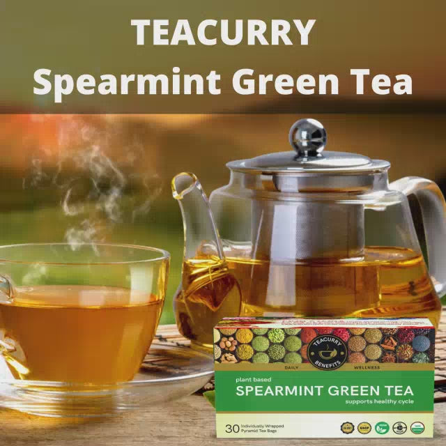 Spearmint Green Tea - Helps with Digestive Wellness, Hormone Balance, and Cognitive Support