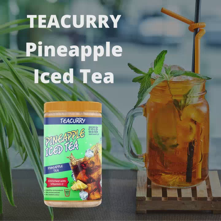 Pineapple Instant Iced Tea Mix - Highly Flavourful, All Natural Ice Tea Powder for Instant Ice Brews & Cold Brews