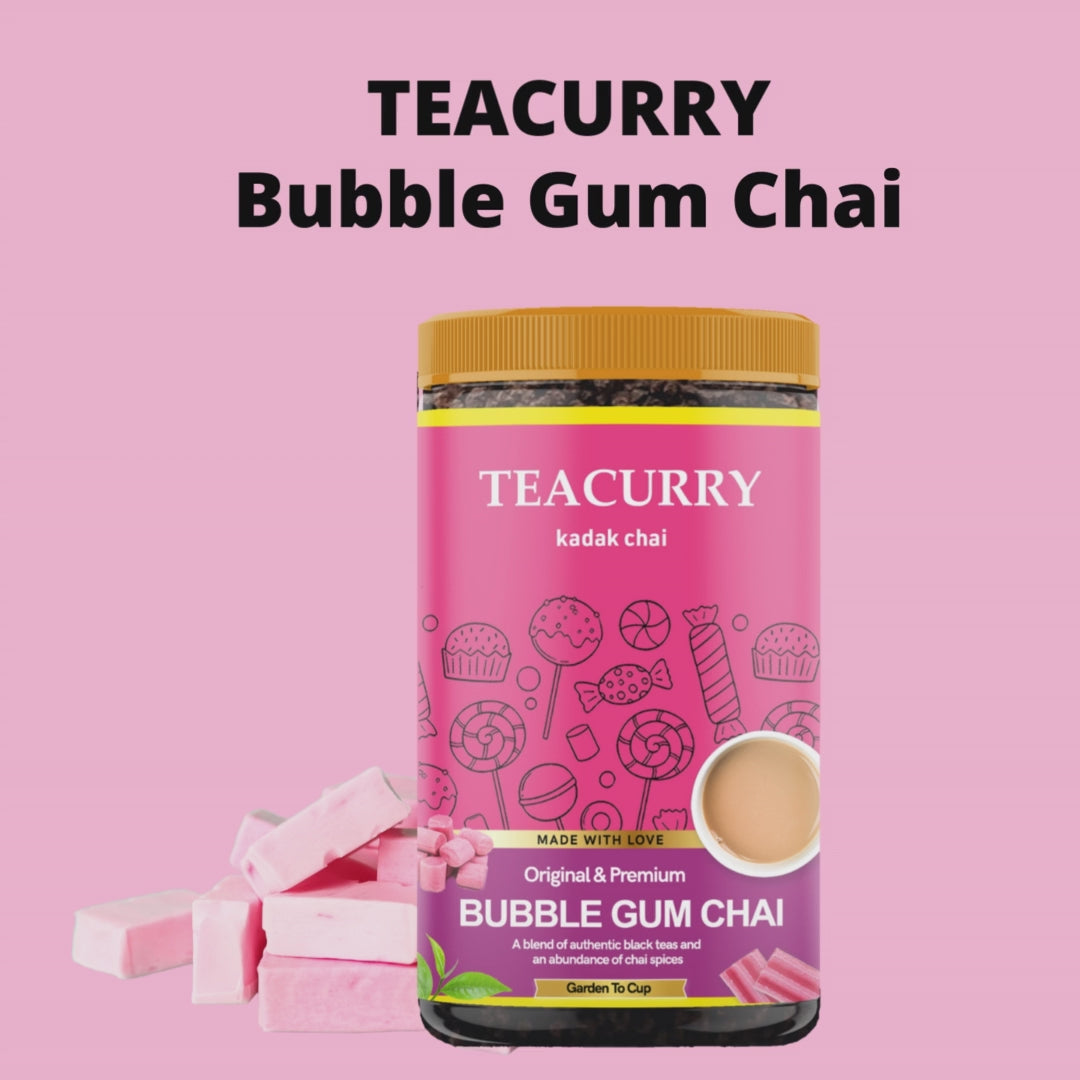 TEACURRY Bubble Gum Chai Video - best bubble gum tea - bubble gum milk tea