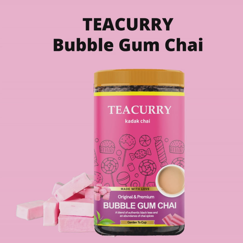 TEACURRY Bubble Gum Chai Video - best bubble gum tea - bubble gum milk tea
