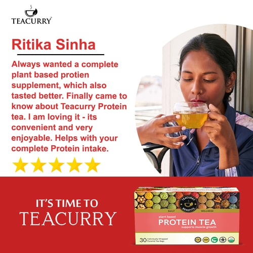 Teacurry Protein Tea reviewed by Ritika Sinha