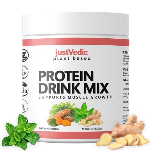 Justvedic Plant Based Protein Drink Mix