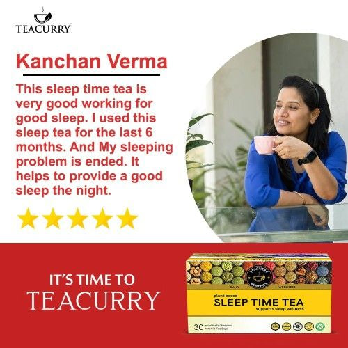 Teacurry Sleep Time Tea Testimonial Image