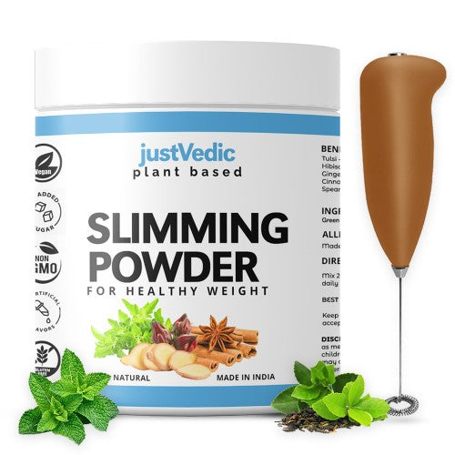 justvedic Slimming Drink Mix with frothier